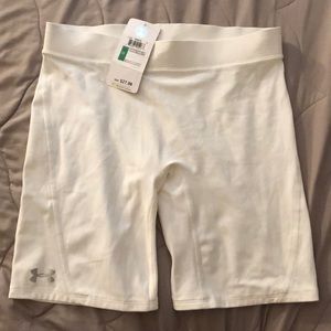 Under Armour white compression shorts